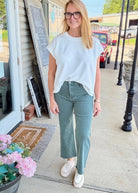 Mobile Acid Wash Straight Wide Pants - Ash Jade - casual pants -Jimberly's Boutique-Olive Branch-Mississippi