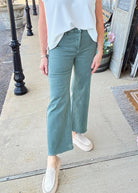 Mobile Acid Wash Straight Wide Pants - Ash Jade - casual pants -Jimberly's Boutique-Olive Branch-Mississippi