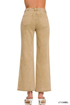 Mobile Acid Wash Straight Wide Pants - Lt Camel - casual pants - Jimberly's Boutique - Olive Branch - Mississippi
