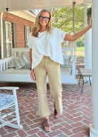 Mobile Acid Wash Straight Wide Pants - Lt Camel - casual pants - Jimberly's Boutique - Olive Branch - Mississippi