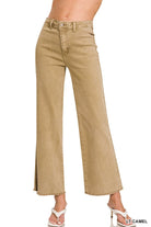 Mobile Acid Wash Straight Wide Pants - Lt Camel - casual pants - Jimberly's Boutique - Olive Branch - Mississippi