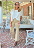 Mobile Acid Wash Straight Wide Pants - Lt Camel - casual pants - Jimberly's Boutique - Olive Branch - Mississippi