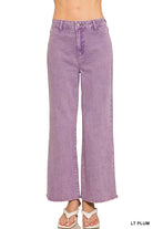 Mobile Acid Wash Straight Wide Pants - Lt Plum - casual pants - Jimberly's Boutique - Olive Branch - Mississippi