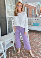 Mobile Acid Wash Straight Wide Pants - Lt Plum - casual pants - Jimberly's Boutique - Olive Branch - Mississippi