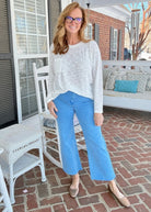 Mobile Acid Wash Straight Wide Pants - Ocean Blue - casual pants - Jimberly's Boutique - Olive Branch - Mississippi