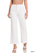 Mobile Acid Wash Straight Wide Pants - White - casual pants - Jimberly's Boutique - Olive Branch - Mississippi