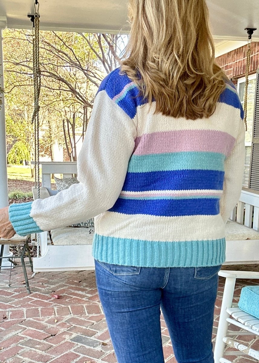 Mock Neck Striped Sweater | Easel - Easel Sweater - Jimberly's Boutique - Olive Branch - Mississippi