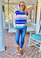 Mock Neck Striped Sweater | Easel - Easel Sweater - Jimberly's Boutique - Olive Branch - Mississippi