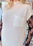 Mock Neck Sweater Dress - Sand Beige - sweater dress - Jimberly's Boutique - Olive Branch - Mississippi