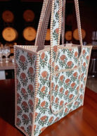 Monroe Orange Floral Tote Bag - floral tote bag - Jimberly's Boutique - Olive Branch - Mississippi