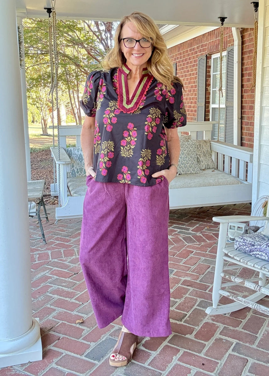 Moonlit Blooms Top | Entro - Entro Top - Jimberly's Boutique - Olive Branch - Mississippi