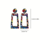 Multicolor Rectangle Earrings - Earrings - Jimberly's Boutique - Olive Branch - Mississippi