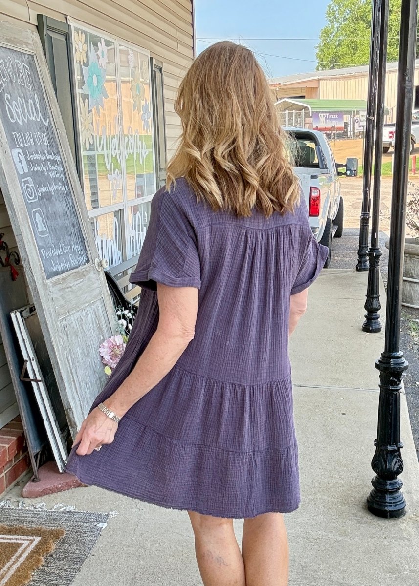 Navy Gauzy Dress | Umgee - dress -Jimberly's Boutique-Olive Branch-Mississippi
