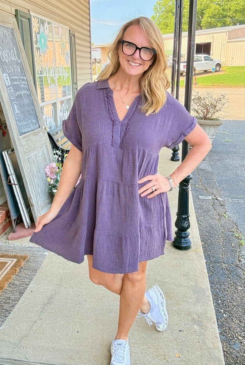 umgee purple dress Umgee Brown And Pink Petal Print Midi Dress Medium