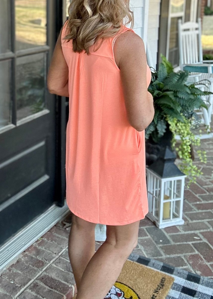Neon Orange Tank Dress Dear Scarlett - Casual Dress -Jimberly's Boutique-Olive Branch-Mississippi
