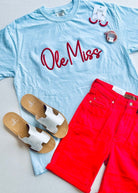 Ole Miss 3D Puff Embroidered Comfort Colors T-shirt - Embroidered Comfort Colors -Jimberly's Boutique-Olive Branch-Mississippi
