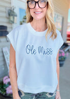 Ole Miss Embroidered Scuba Top/Vest - Jimberly's Boutique-Olive Branch-Mississippi