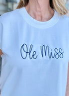 Ole Miss Embroidered Scuba Top/Vest - Jimberly's Boutique-Olive Branch-Mississippi