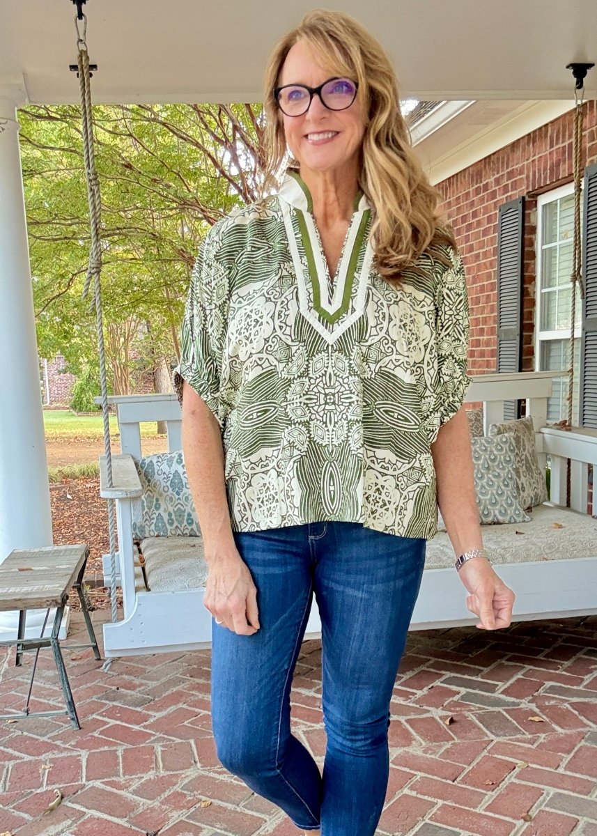 Olive Dreams Top | Entro (S - 2X) - Entro Top - Jimberly's Boutique - Olive Branch - Mississippi