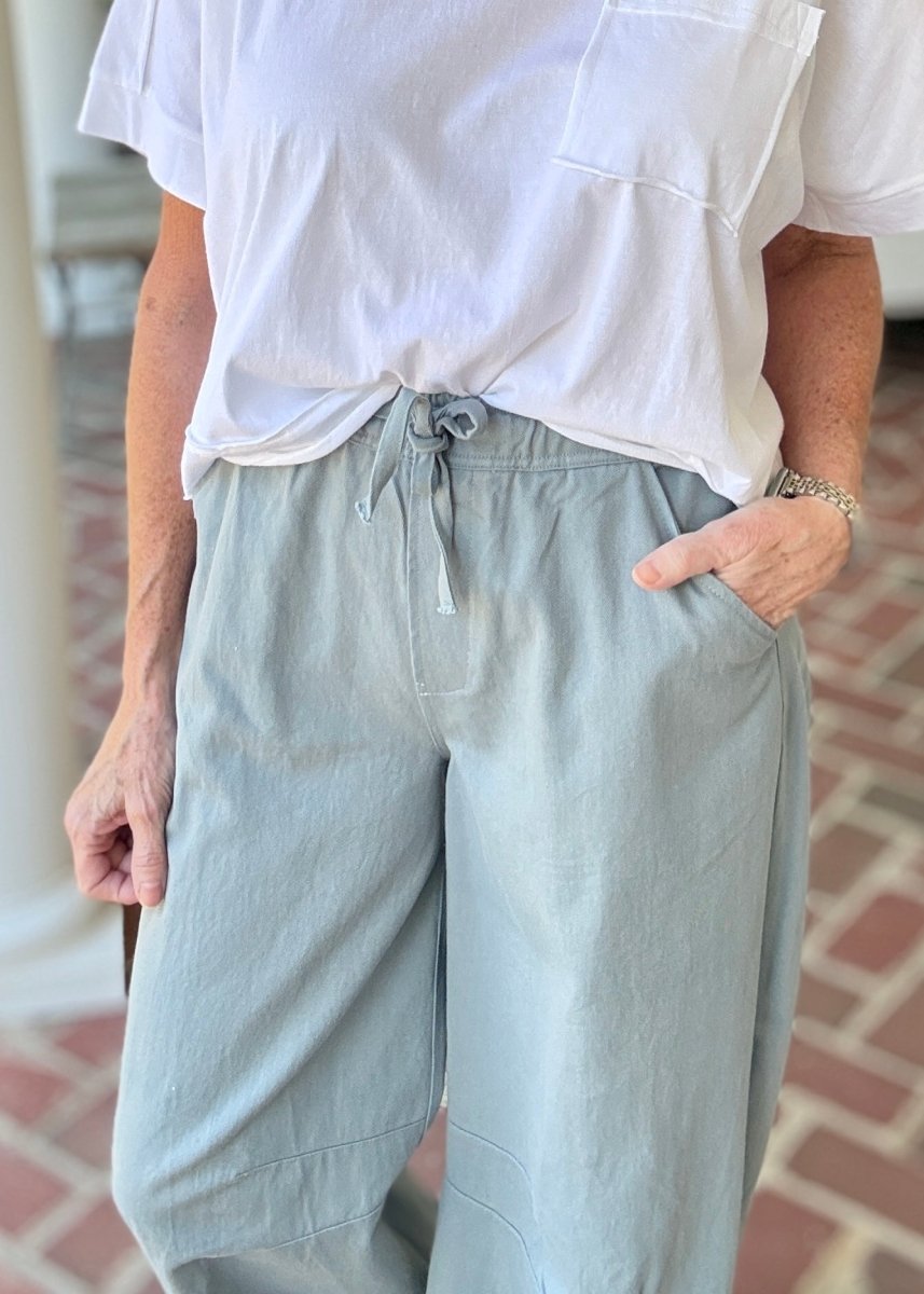 Olivia Barrel Pants - Blue | Gigio - Jimberly's Boutique - Olive Branch - Mississippi