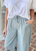 Olivia Barrel Pants - Blue | Gigio - Jimberly's Boutique - Olive Branch - Mississippi