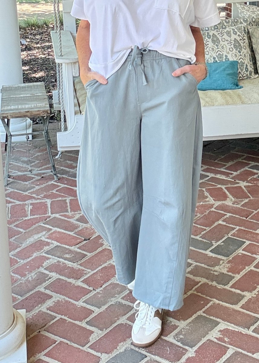 Olivia Barrel Pants - Blue | Gigio - Jimberly's Boutique - Olive Branch - Mississippi