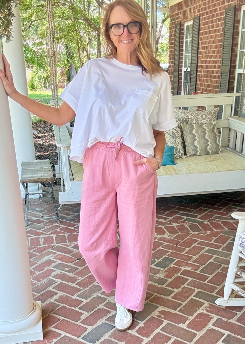 Olivia Barrel Pants - Pink | Gigio - Jimberly's Boutique - Olive Branch - Mississippi