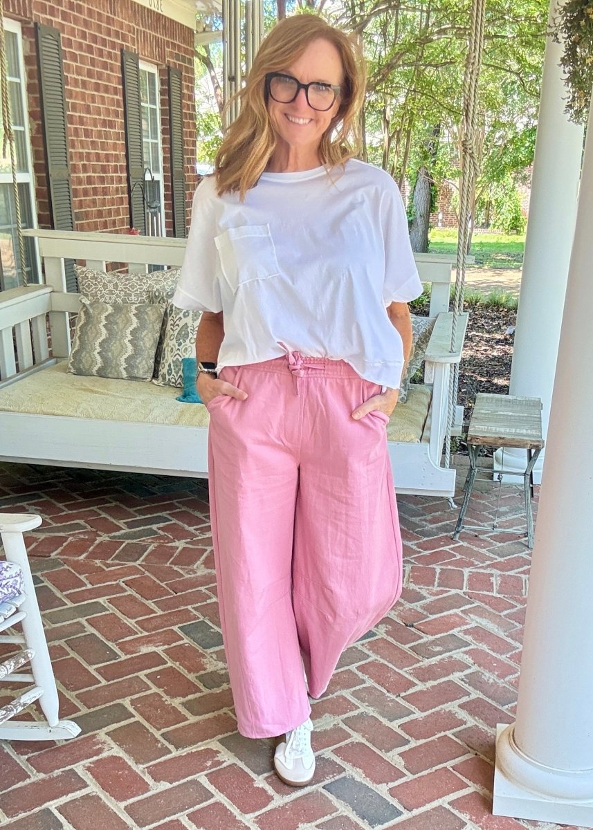 Olivia Barrel Pants - Pink | Gigio - Jimberly's Boutique - Olive Branch - Mississippi