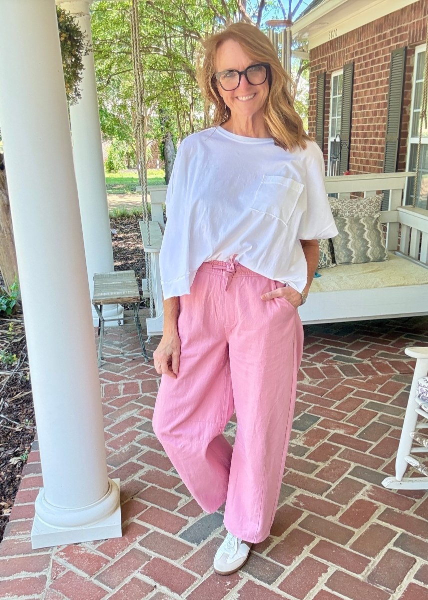 Olivia Barrel Pants - Pink | Gigio - Jimberly's Boutique - Olive Branch - Mississippi