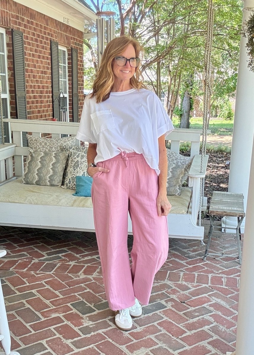 Olivia Barrel Pants - Pink | Gigio - Jimberly's Boutique - Olive Branch - Mississippi
