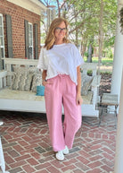 Olivia Barrel Pants - Pink | Gigio - Jimberly's Boutique - Olive Branch - Mississippi