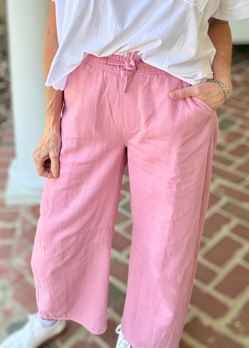 Olivia Barrel Pants - Pink | Gigio - Jimberly's Boutique - Olive Branch - Mississippi