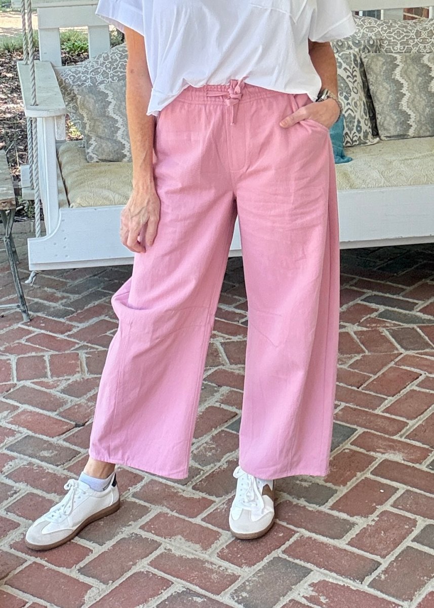 Olivia Barrel Pants - Pink | Gigio - Jimberly's Boutique - Olive Branch - Mississippi