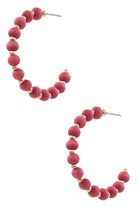 Open Hoop Wood Bead Earrings - earrings -Jimberly's Boutique-Olive Branch-Mississippi
