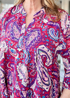 Paisley Print Boho Blouse - Wine Mix - Umgee Top - Jimberly's Boutique - Olive Branch - Mississippi