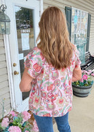 Paisley Ruffle Sleeve Top - Pink Mix | Umgee - Umgee Top - Jimberly's Boutique - Olive Branch - Mississippi
