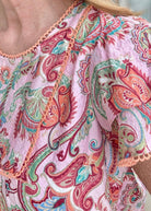 Paisley Ruffle Sleeve Top - Pink Mix | Umgee - Umgee Top - Jimberly's Boutique - Olive Branch - Mississippi