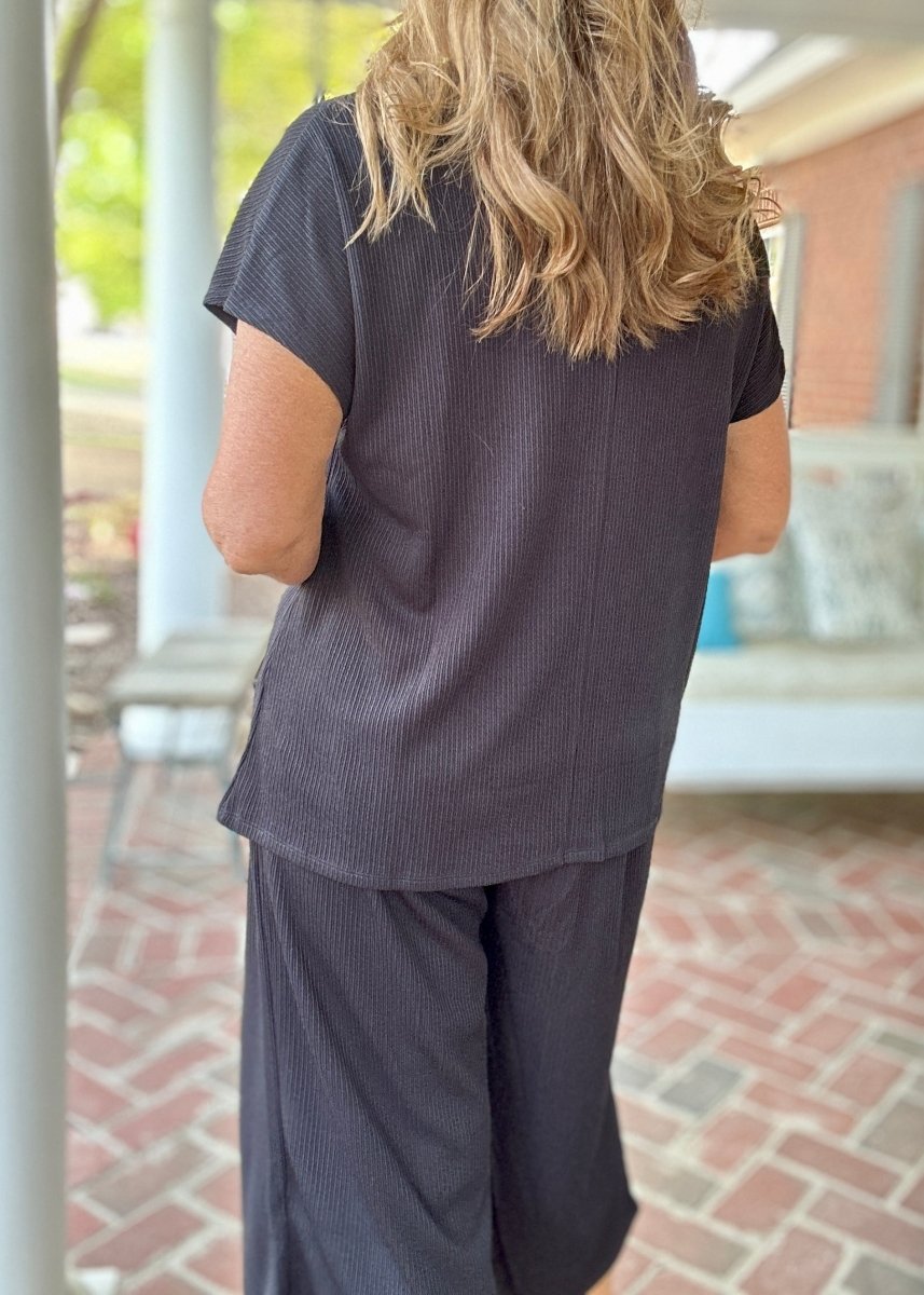 Palm Beach Set - Black | Dear Scarlett - lounge set - Jimberly's Boutique - Olive Branch - Mississippi
