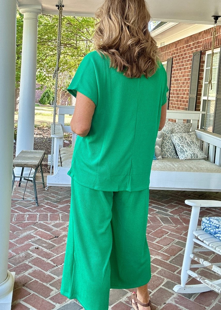 Palm Beach Set - Kelly Green | Dear Scarlett - lounge set - Jimberly's Boutique - Olive Branch - Mississippi