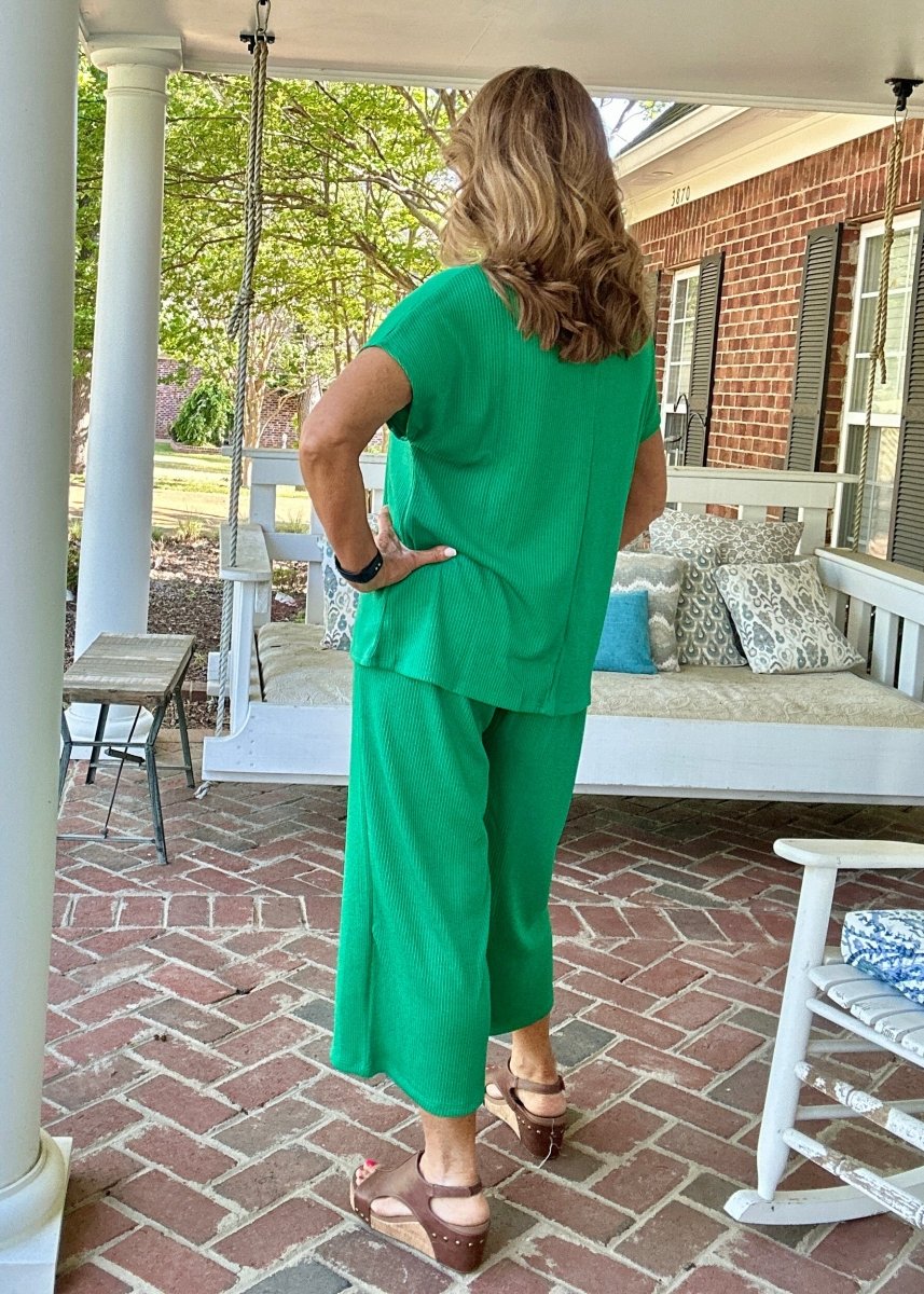 Palm Beach Set - Kelly Green | Dear Scarlett - lounge set - Jimberly's Boutique - Olive Branch - Mississippi