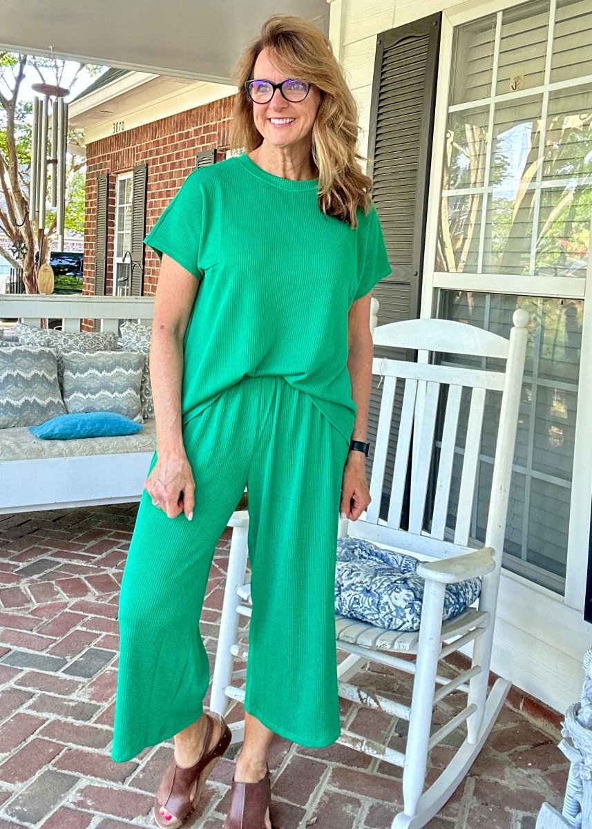 Palm Beach Set - Kelly Green | Dear Scarlett - lounge set - Jimberly's Boutique - Olive Branch - Mississippi