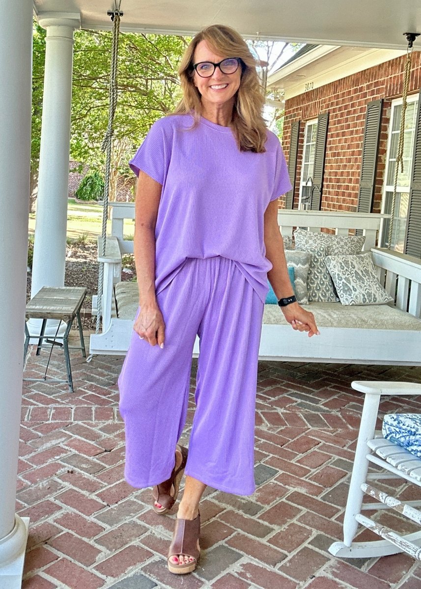Palm Beach Set - Lilac | Dear Scarlett - lounge set - Jimberly's Boutique - Olive Branch - Mississippi