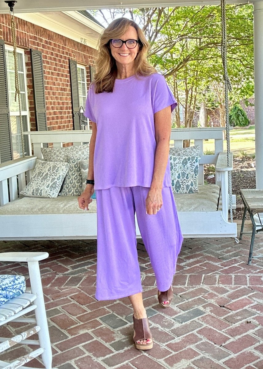Palm Beach Set - Lilac | Dear Scarlett - lounge set - Jimberly's Boutique - Olive Branch - Mississippi