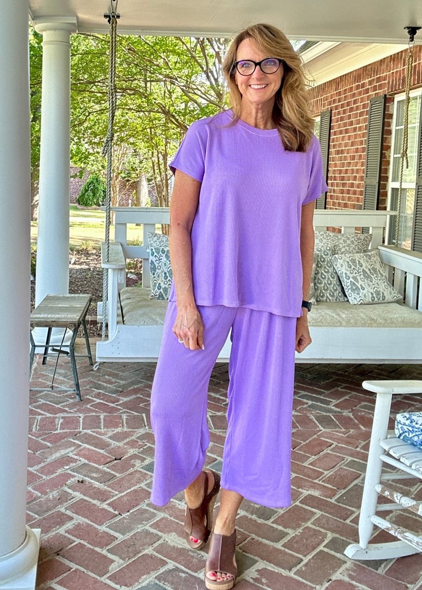 Palm Beach Set - Lilac | Dear Scarlett - lounge set - Jimberly's Boutique - Olive Branch - Mississippi