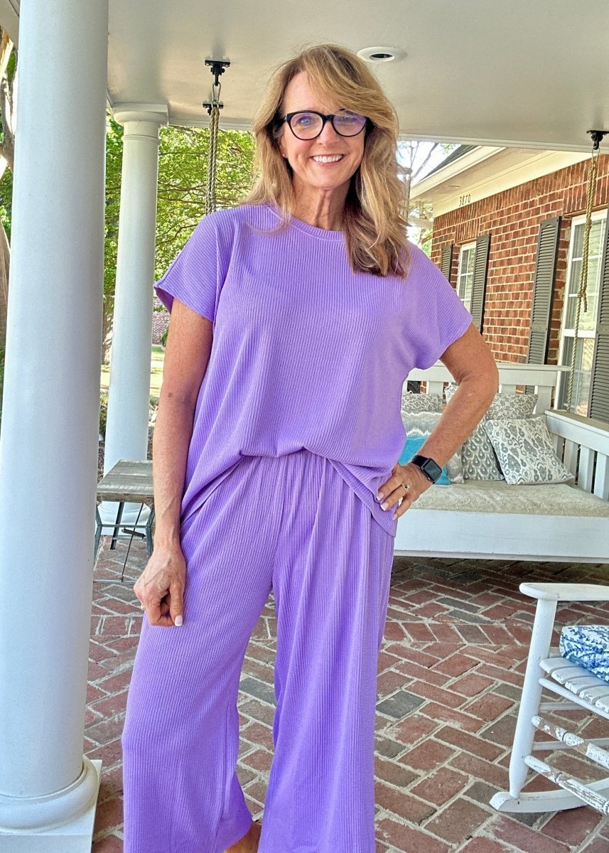 Palm Beach Set - Lilac | Dear Scarlett - lounge set - Jimberly's Boutique - Olive Branch - Mississippi