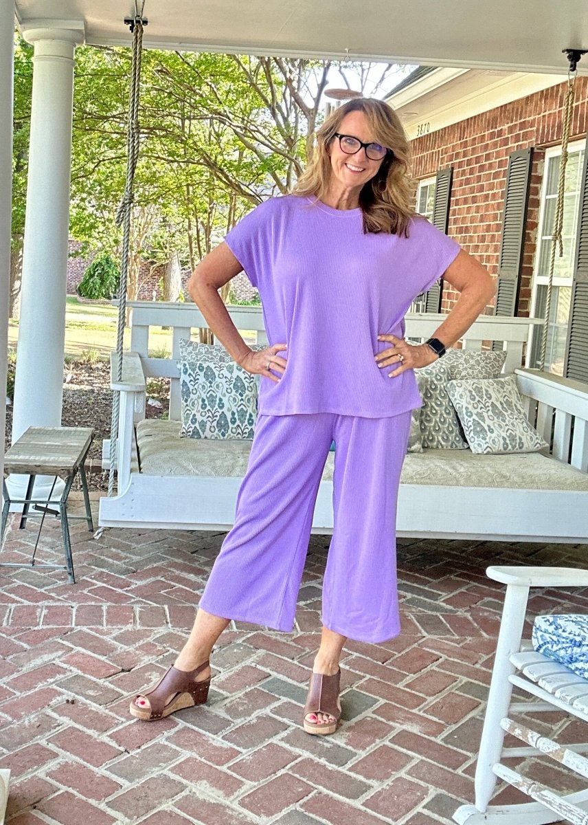 Palm Beach Set - Lilac | Dear Scarlett - lounge set - Jimberly's Boutique - Olive Branch - Mississippi