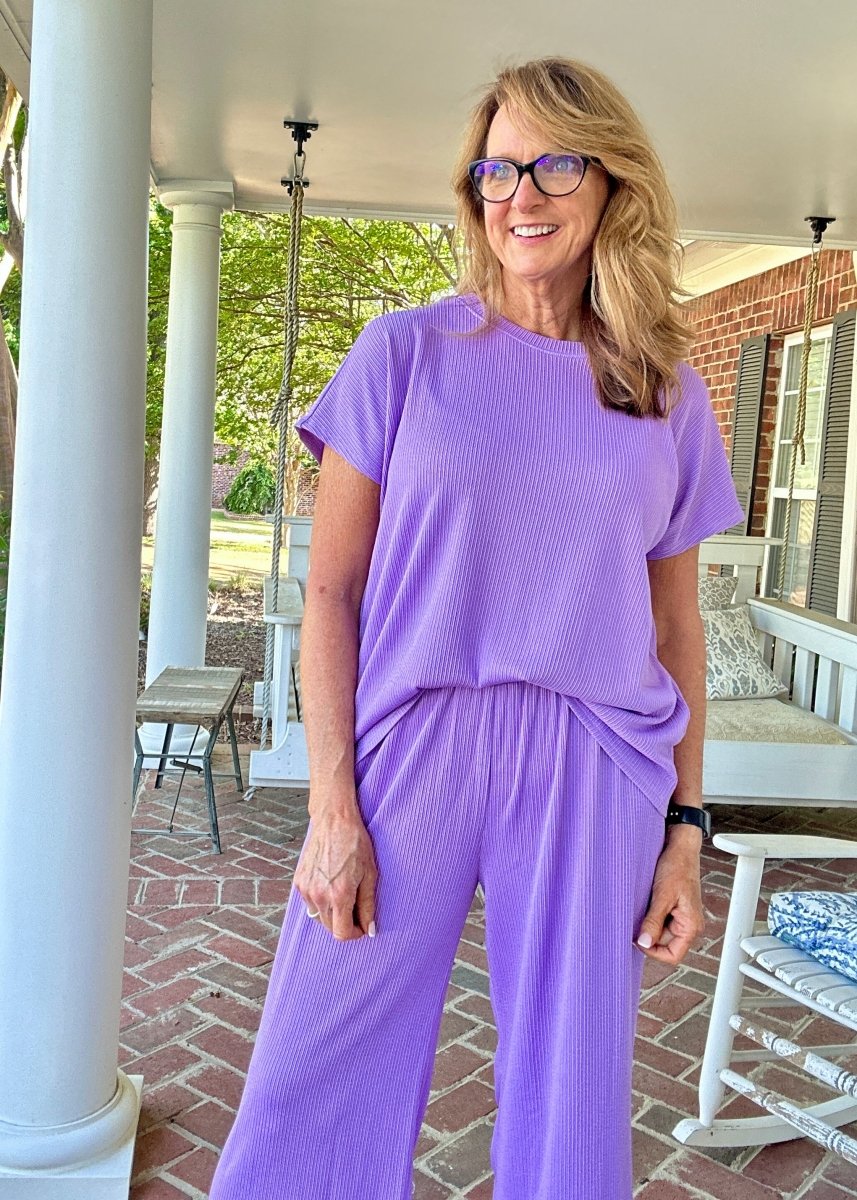 Palm Beach Set - Lilac | Dear Scarlett - lounge set - Jimberly's Boutique - Olive Branch - Mississippi