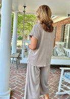 Palm Beach Set - Oyster Grey/Taupe | Dear Scarlett - lounge set - Jimberly's Boutique - Olive Branch - Mississippi