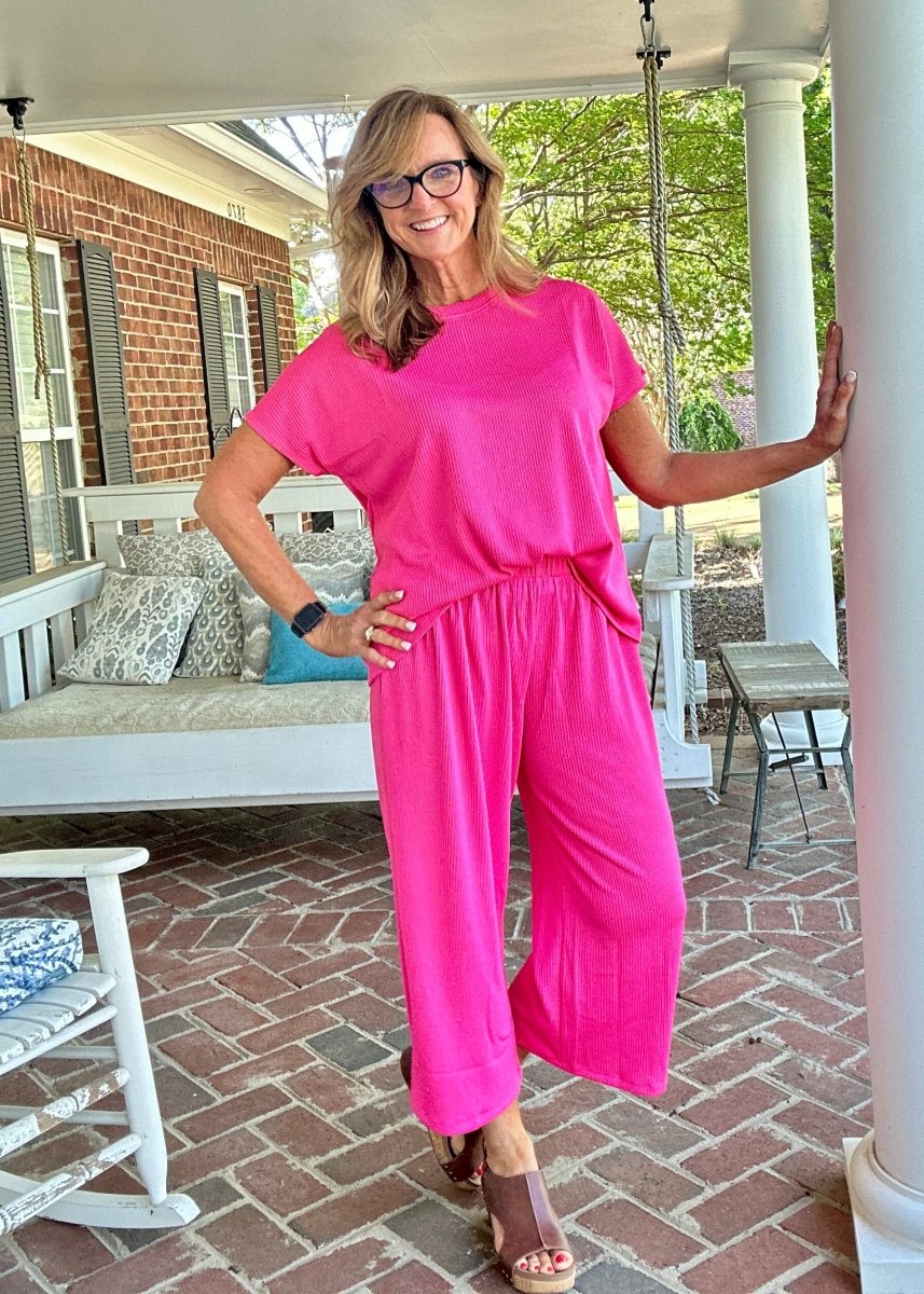 Palm Beach Set - Pink | Dear Scarlett - lounge set - Jimberly's Boutique - Olive Branch - Mississippi
