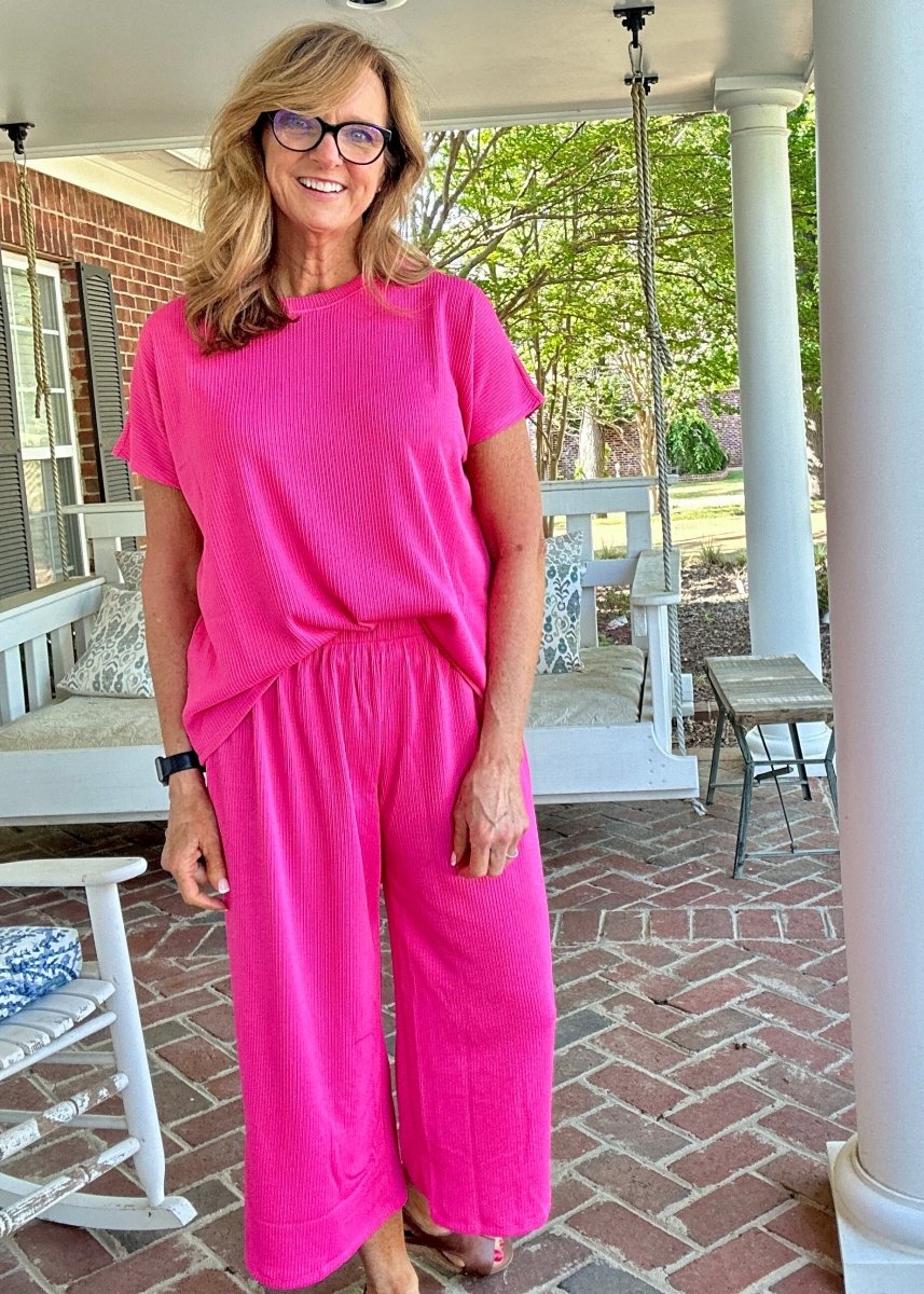 Palm Beach Set - Pink | Dear Scarlett - lounge set - Jimberly's Boutique - Olive Branch - Mississippi